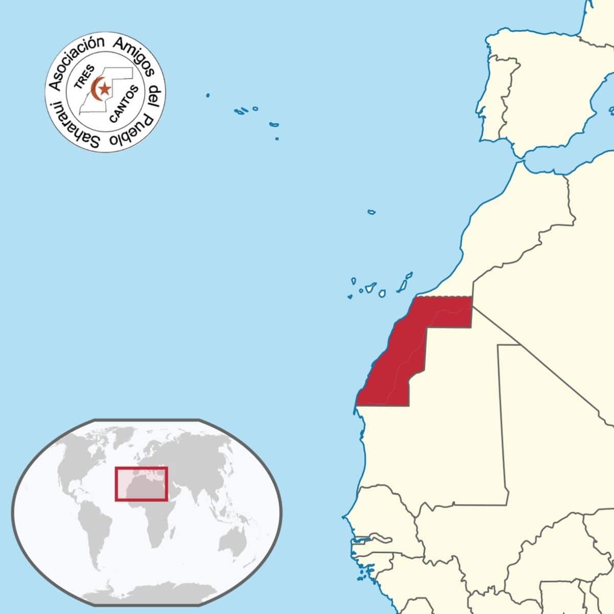 Situación geográfica y extensión del pueblo Saharaui